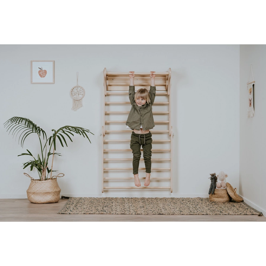 LEG & GO Kletterdreieck – Sprossenwand (schwedisch) 2in1, natur