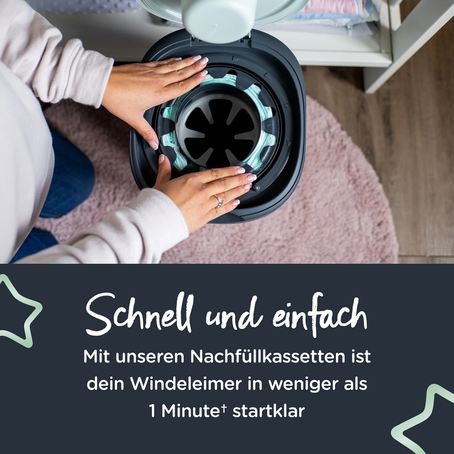 Tommee Tippee Nachfüllkassette für Twist & Click Advanced Windeleimer 6er Set