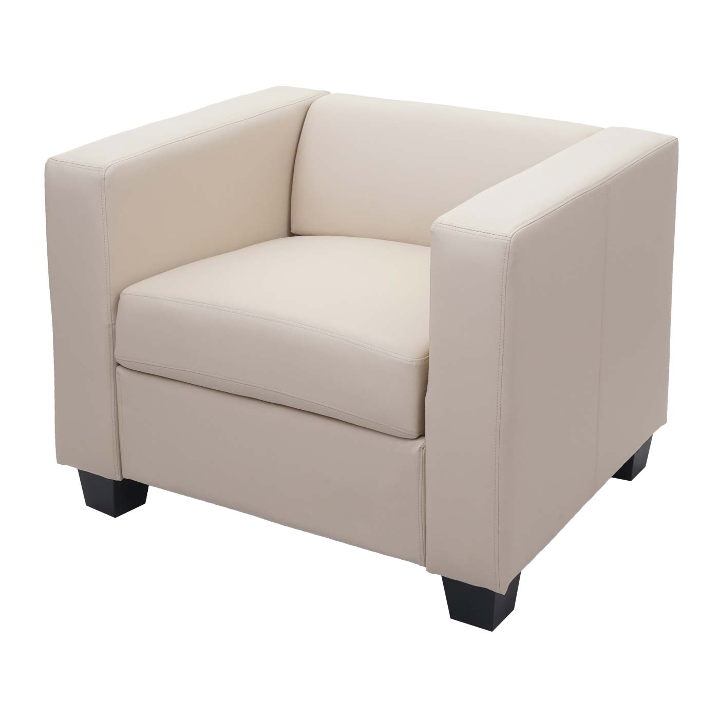Sessel Lille ~ Leder, creme