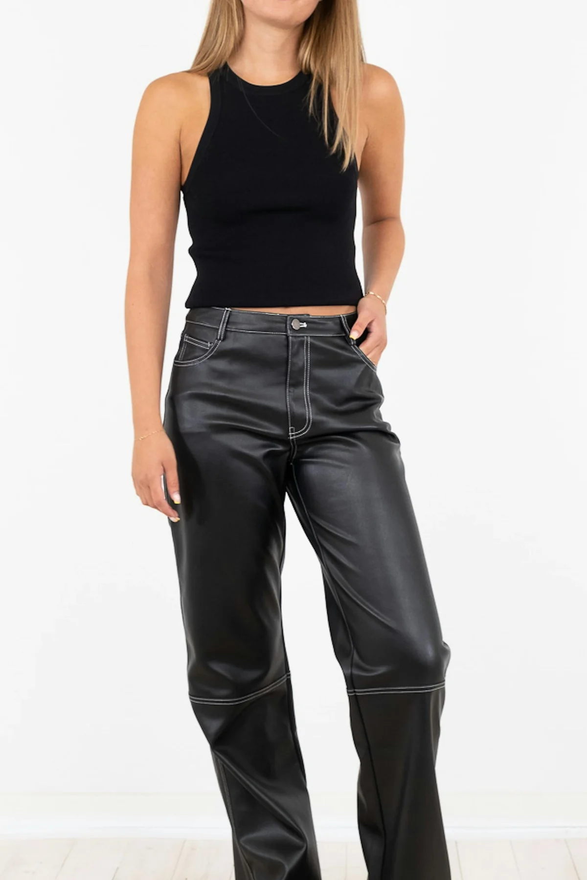 Neo Noir Jakoba Faux Stitch Pants