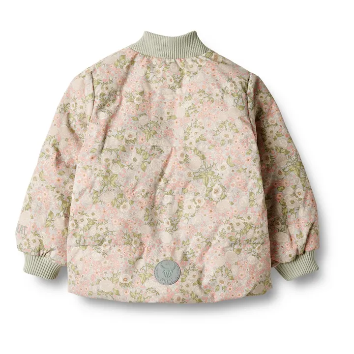 Wheat Veste Matelassée Malo Fleur Fibres Recyclées Bébé | Vert amande