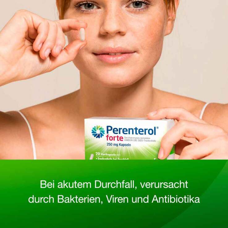 Perenterol forte 250 mg bei akutem Durchfall & zur Vorbeugung, 2x20 St