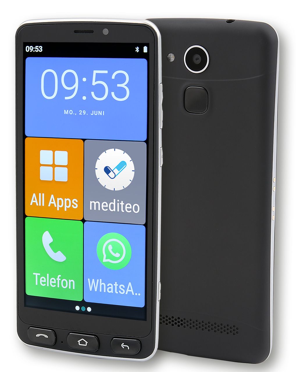 Olympia Senioren Smartphone Android 16Gb Handy Seniorentelefon Seniorenhandy schwarz