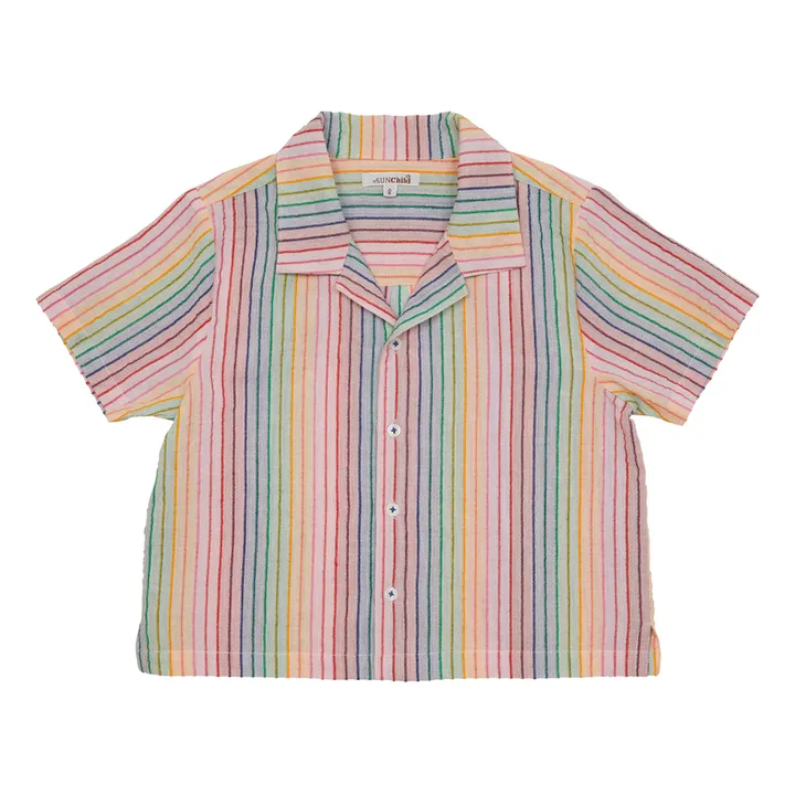Sunchild Chemise Manches Courtes Farrel Rayée  | Rose