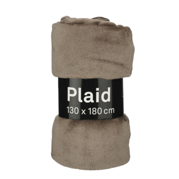 Fleece plaid beige 180 x 130 cm