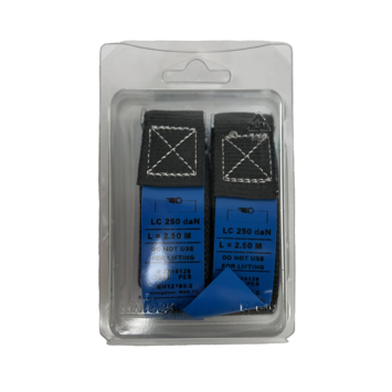 Spanbanden set 25 mm x 2,5 m zwart 2 stuks