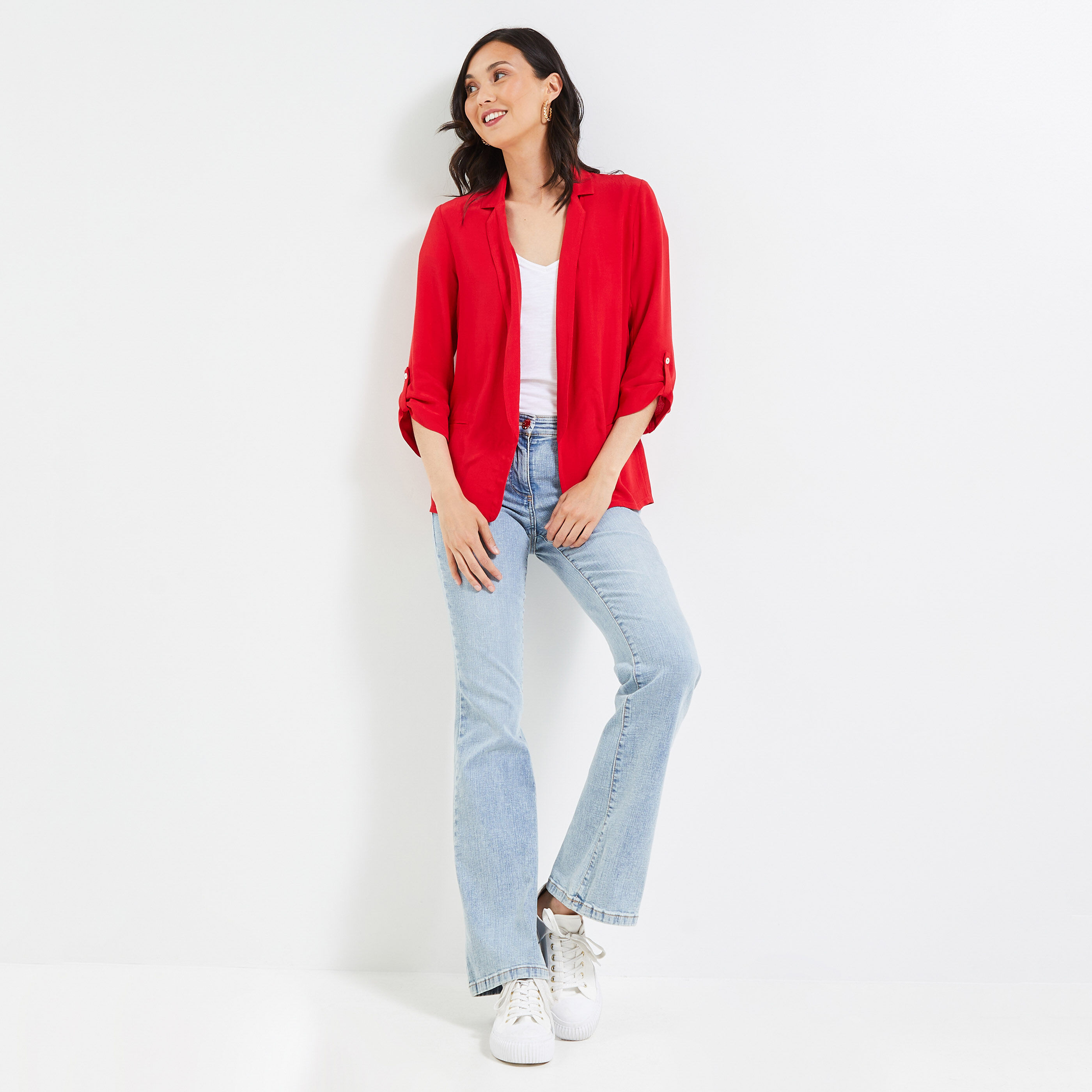 Veste tailleur femme - ROUGE