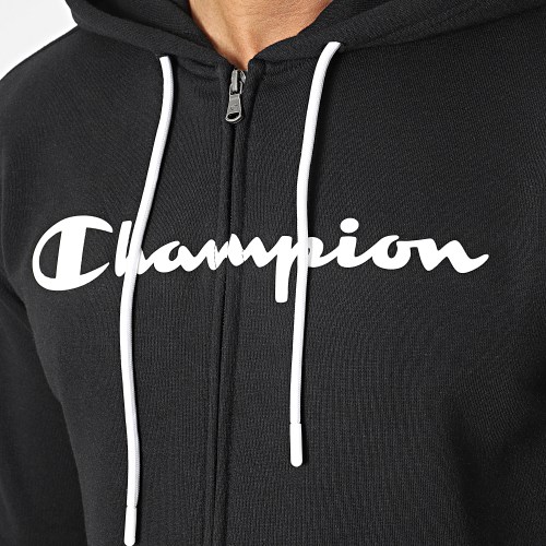 Sweat Capuche Zippé 218530 Noir