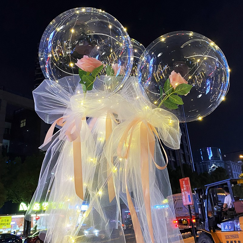 (50er Set) Ø30cm Party Ballons PVC befüllbare Luftballons - Transparent