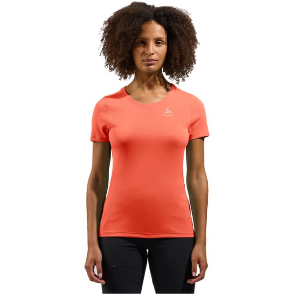 T-shirt randonnée ODLO F-DRY CREW NECK S/S W LIVING CORAL