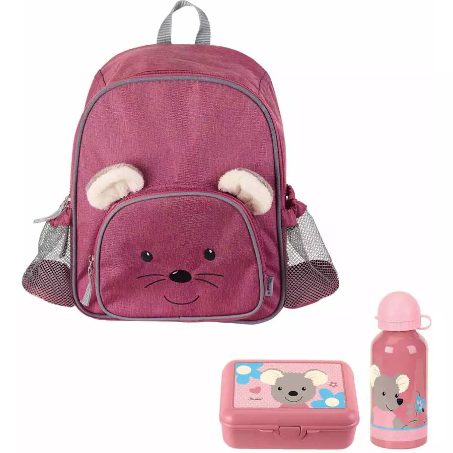 Sterntaler Kinder Rucksack 3er Set dunkelrosa