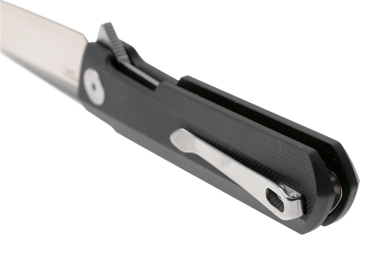 Bestechman Dundee Sheepsfoot BMK09A Satin D2, Black G10, zakmes