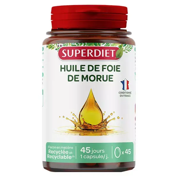 Superdiet Huile de Foie de Morue 45 capsules