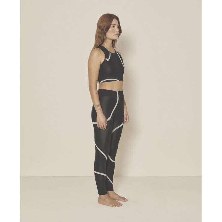 Moonchild Yoga Wear Loud Logo Crop Top Black / sustained