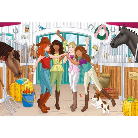 Schmidt Spiele Puzzle - Schleich, Horse Club, Puzzle-Box, 2x60, 2x100 Teile im Metallkoffer