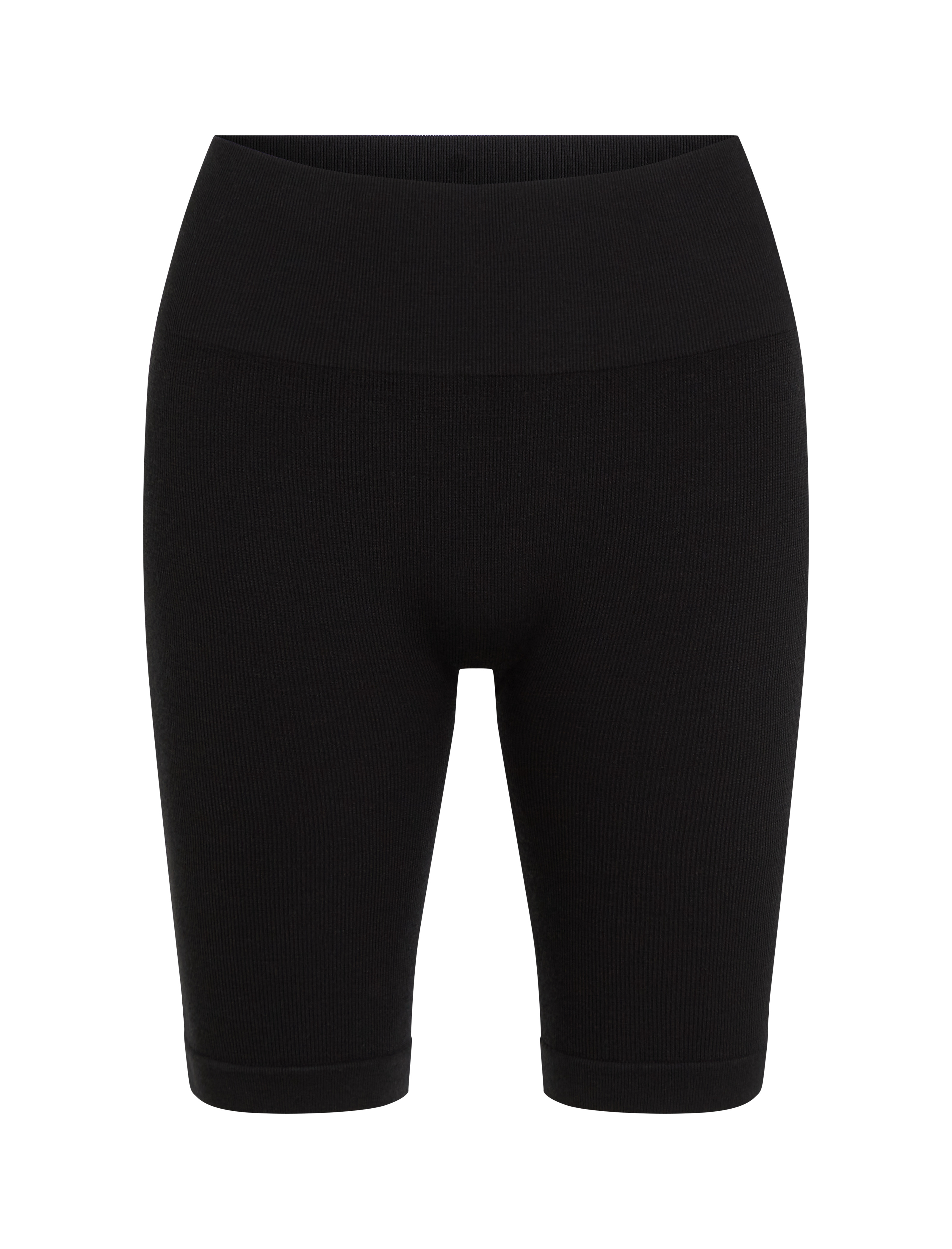 W Merino Blend Seamless Rib 8'' High Rise Shorts
