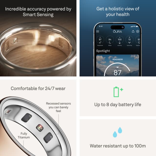 Oura Ring 4 Smart Ring størrelse 8 (rosa guld)