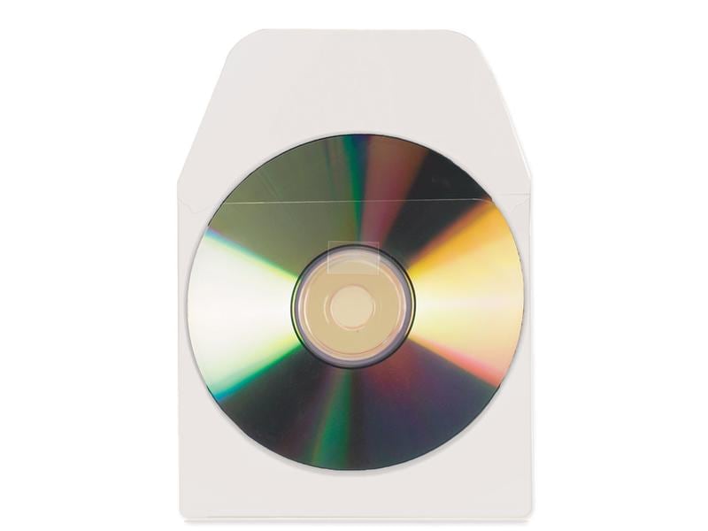 3L Hülle für CD/DVD mit Klappe Transparent, 10 Stück Selbstklebende CD/DVD Taschen