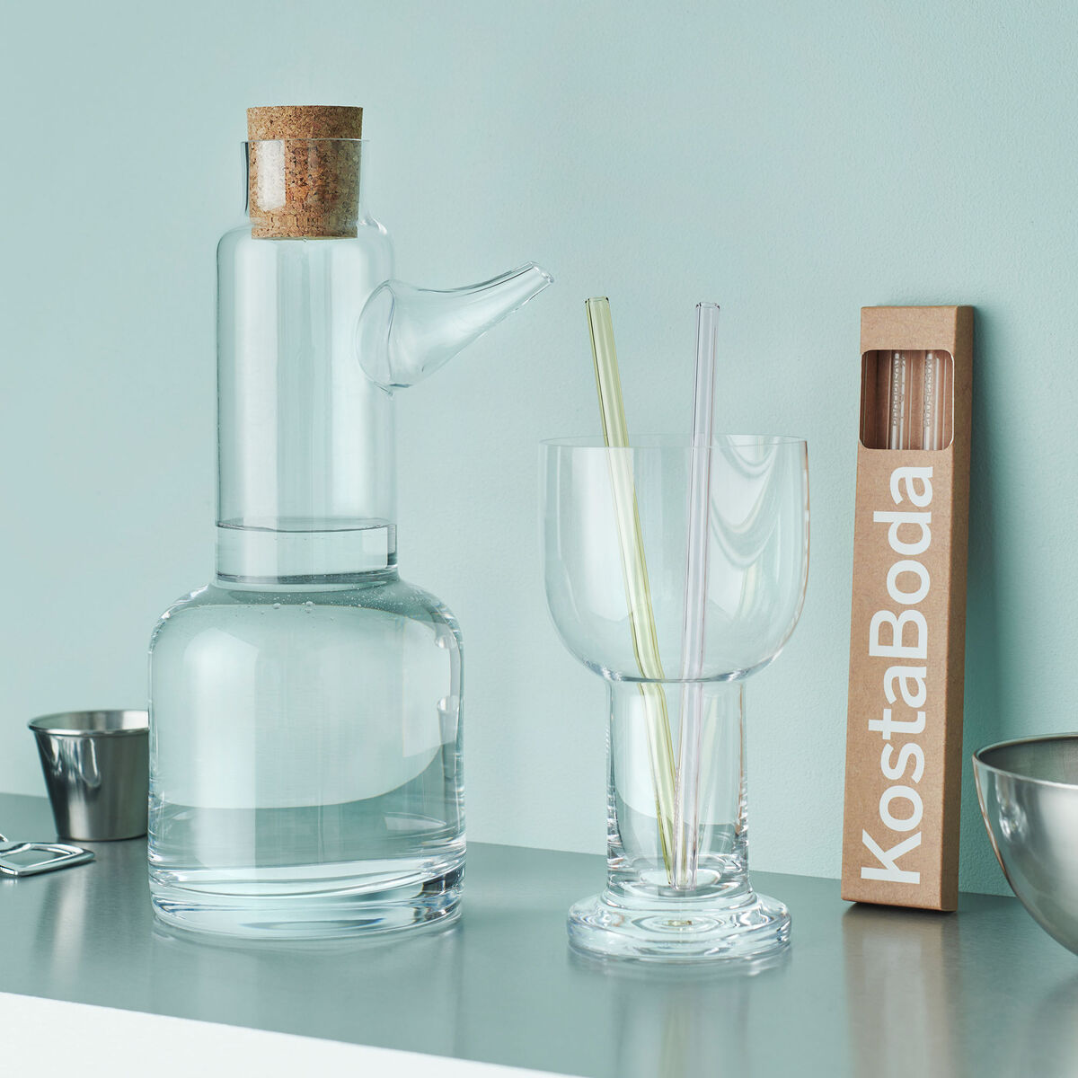 Sipsavor sugerør 2-pack, rosa/gul