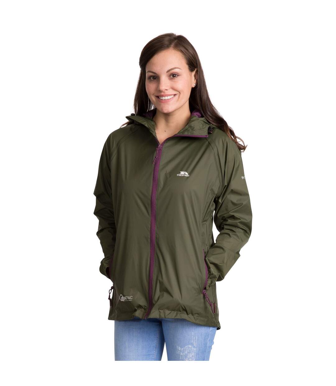 Trespass - Veste imperméable pliable QIKPAC - Femme (Kaki) - UTTP3379