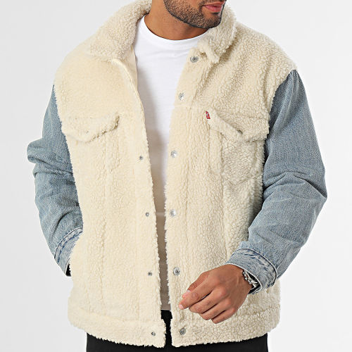 Veste A5783 Blanc Bleu Denim