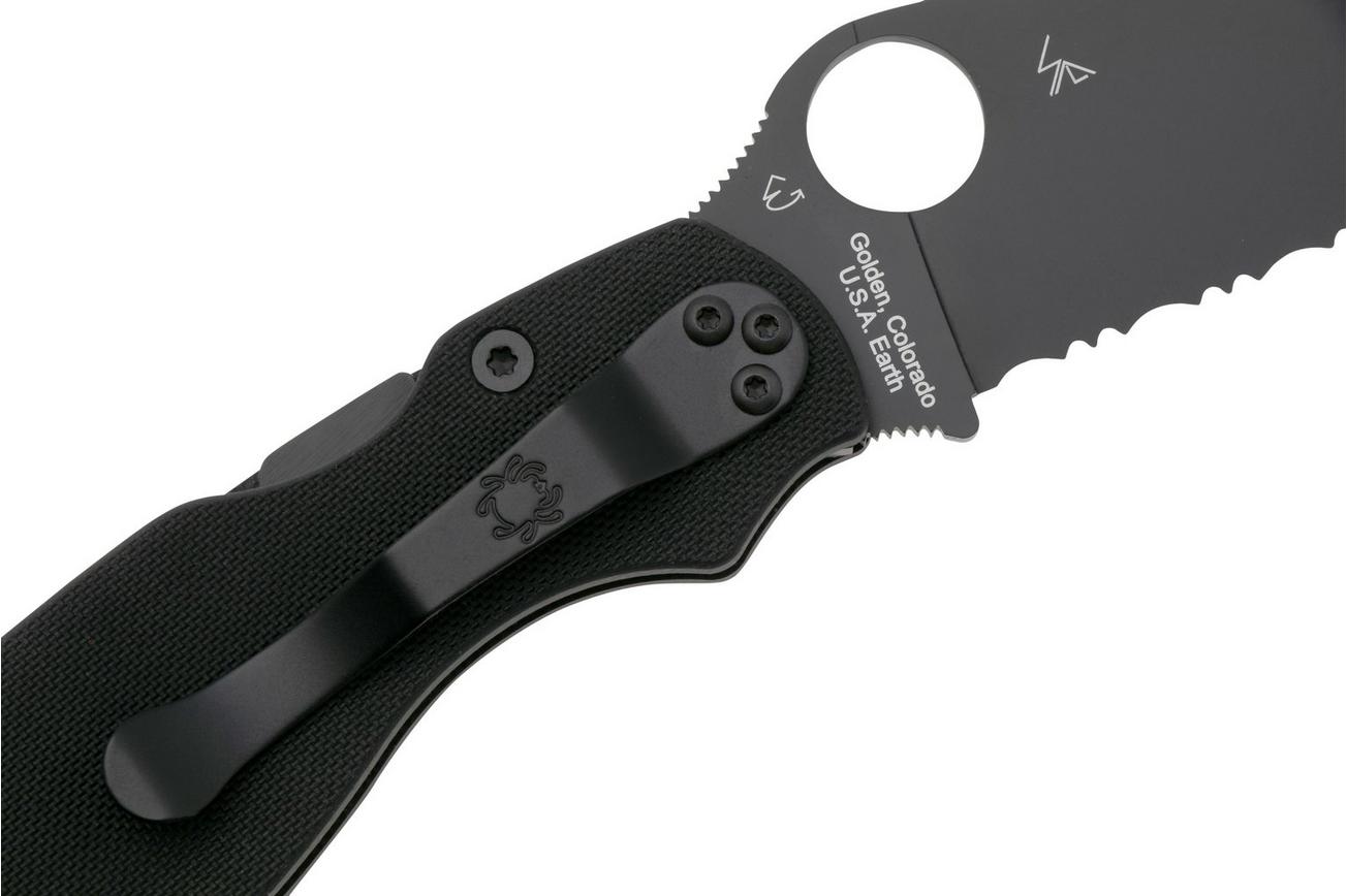 Spyderco Military 2 Black C36GSBK2 Black G10, serrated zakmes