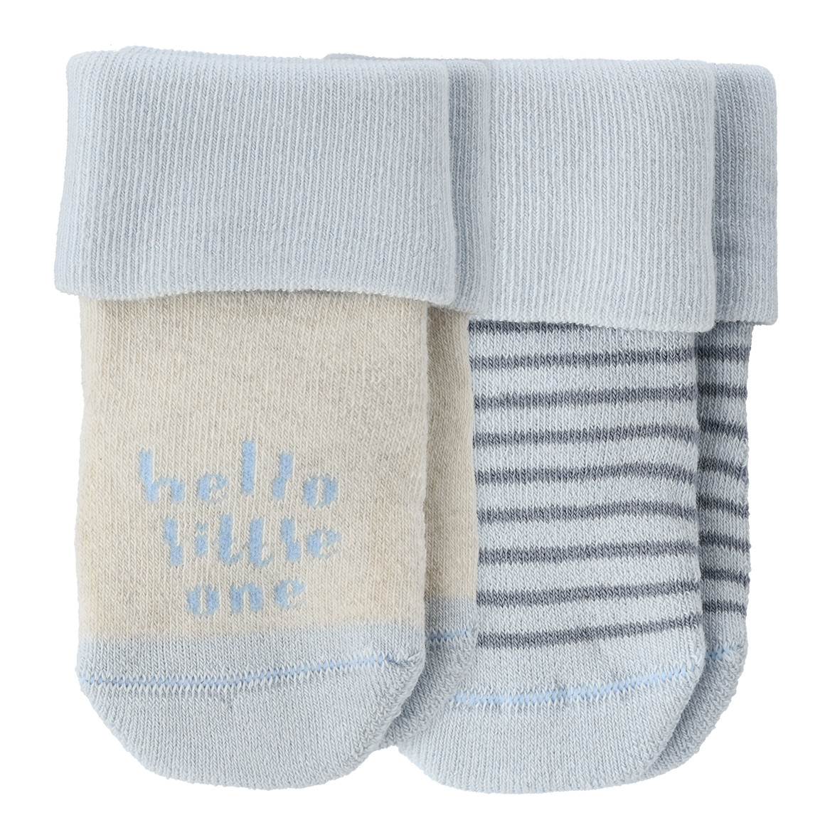 Topomini Pure Collection 2 Paar Newborn Frotteesocken Born 2025 hellblau