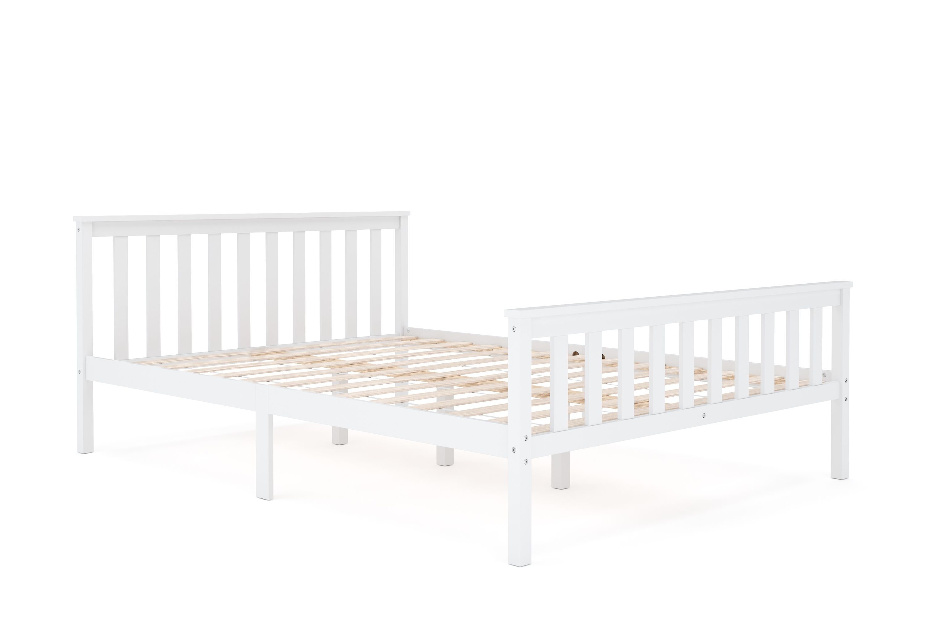 Bett Holz EMILY 140 x 200 cm weiss
