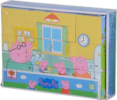 Peppa Gris Klosspuslespill 12 deler, 16x12 cm