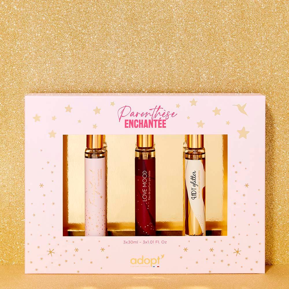 Parenthèse enchantée - Coffret 3 eaux de parfum Love mood 30ml + Lady glitter pailletée 30ml + Fairy land 30ml