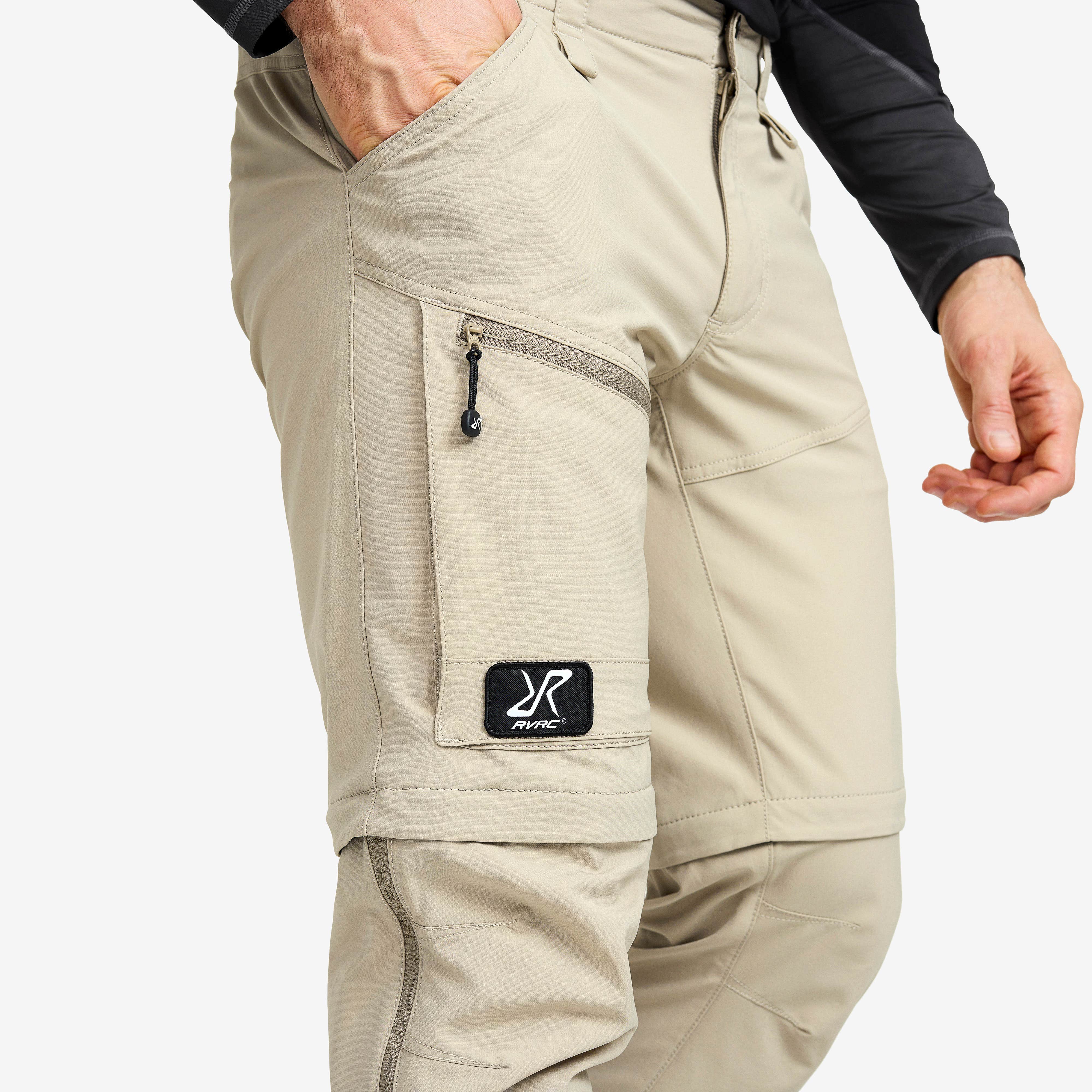 Range Pro Stretch Zip-off Pants Herre Aluminium/Brindle