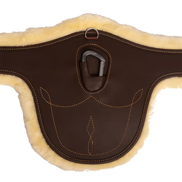 Singel Kentucky Sheepskin Met Buikflap Bruin