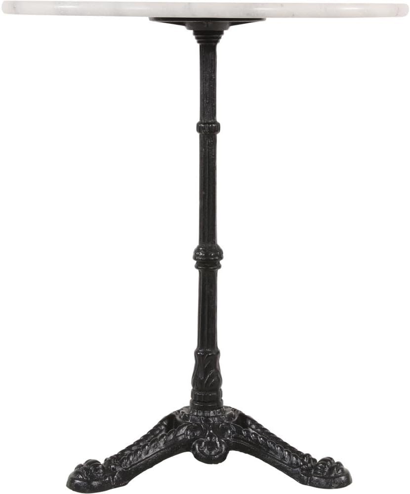 Marmortisch Bistrotisch Cafetisch Gastrotisch weiß Ø60x72 cm