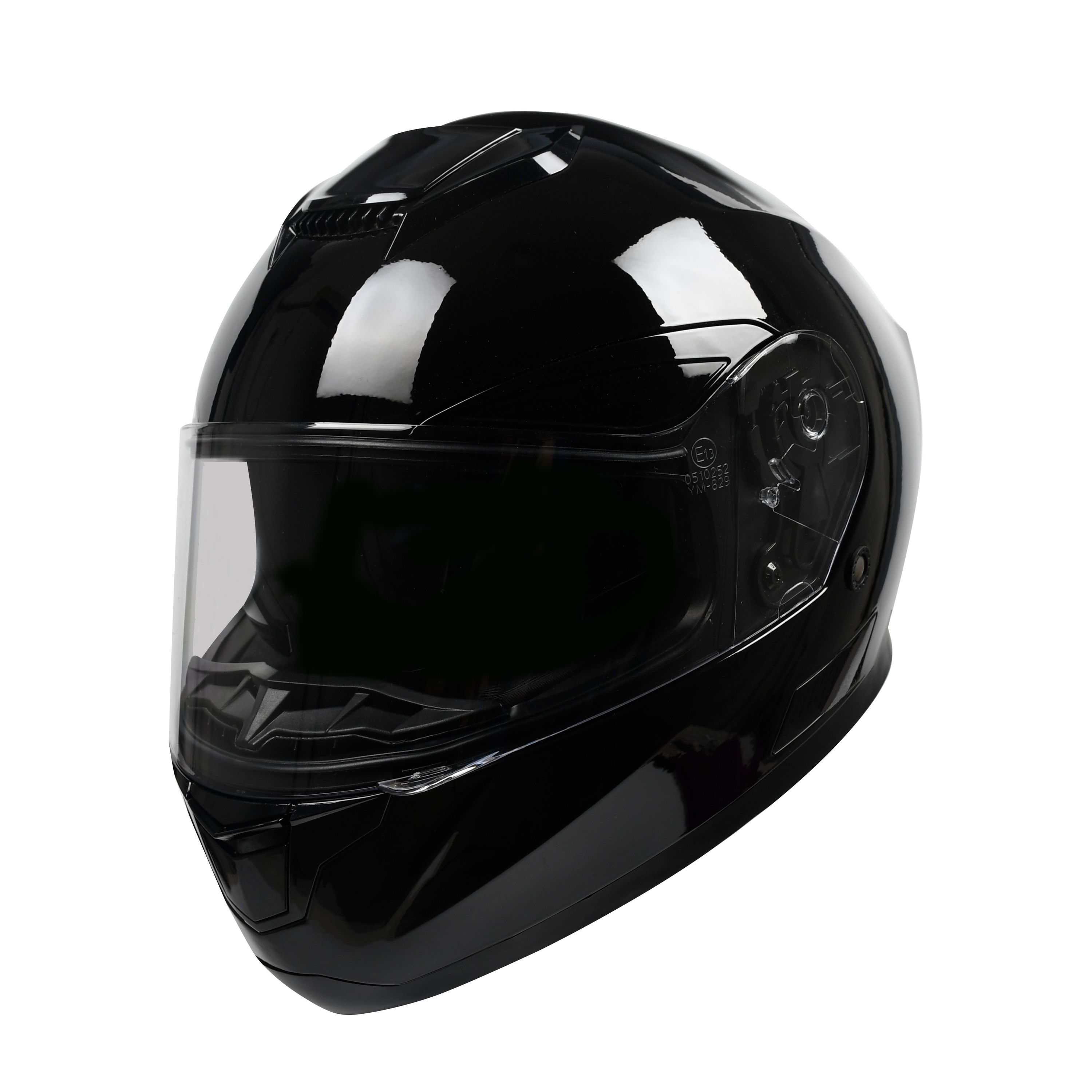 Motorrad Integralhelm Einzelvisier schwarz Grösse 55/56