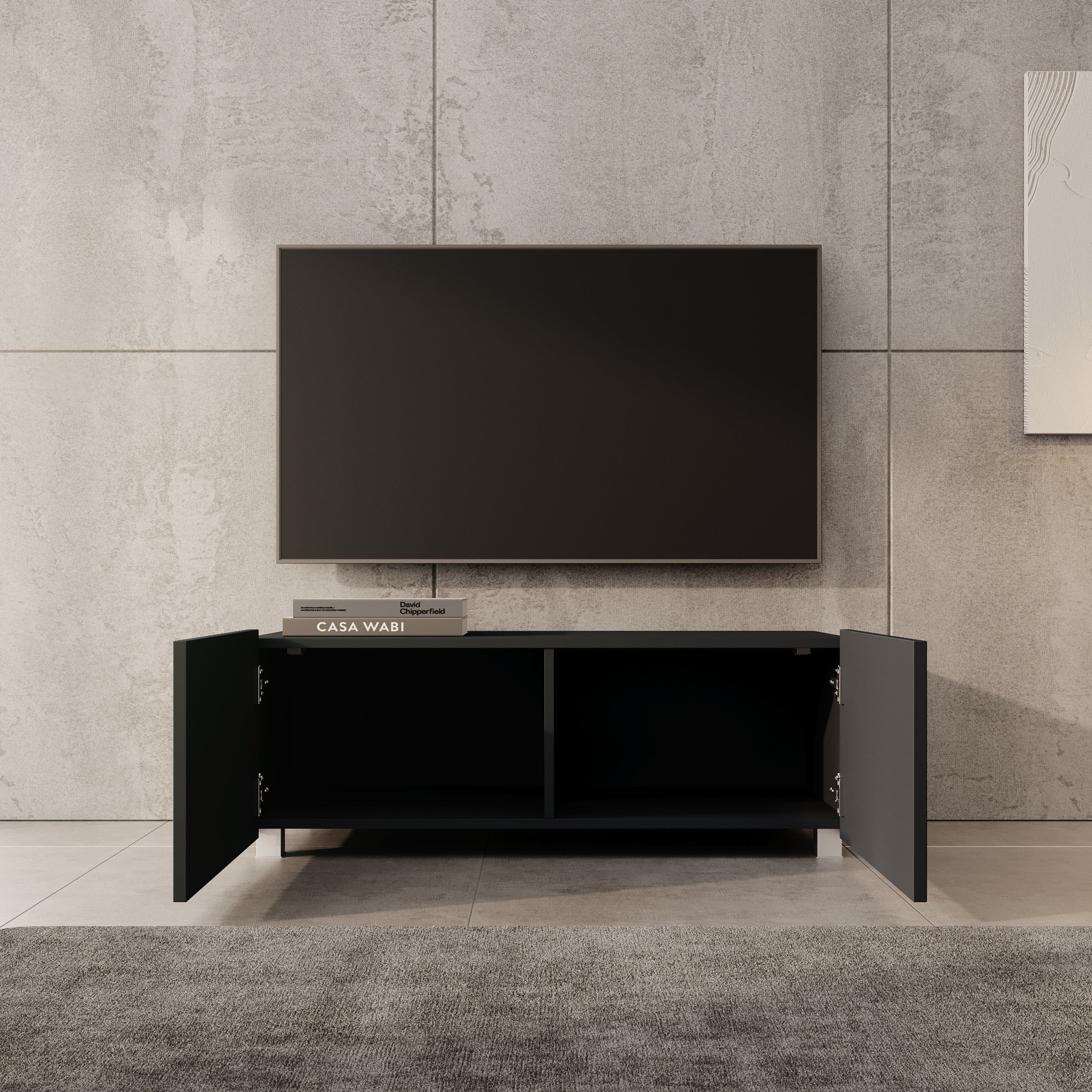 Kenderes - TV-Meubel - Zwart - 100x41x38 cm