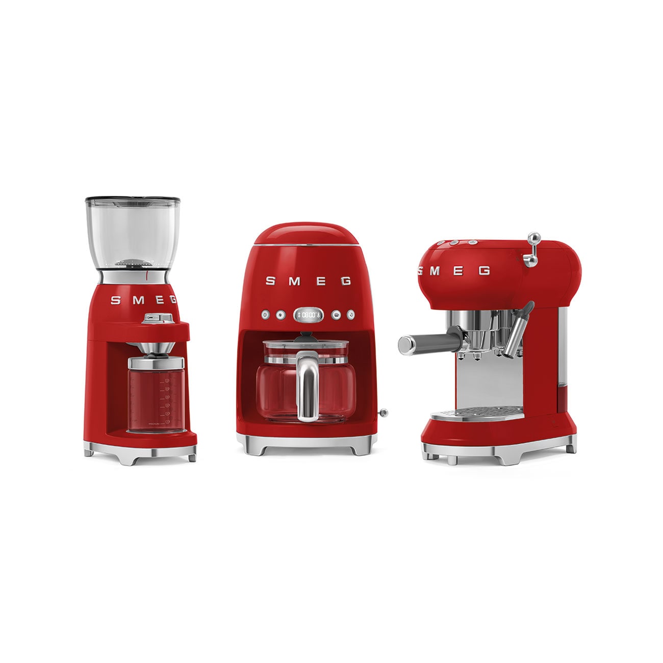 SMEG Kaffeemühle rot 50's Style elektrisch
