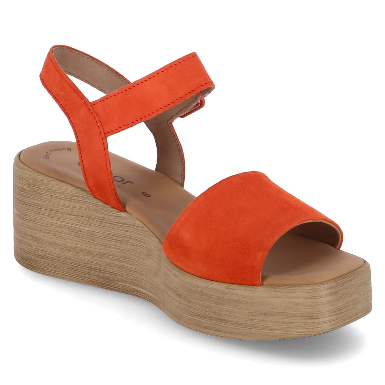 Gabor Keilsandaletten  - pumpkin (holz)