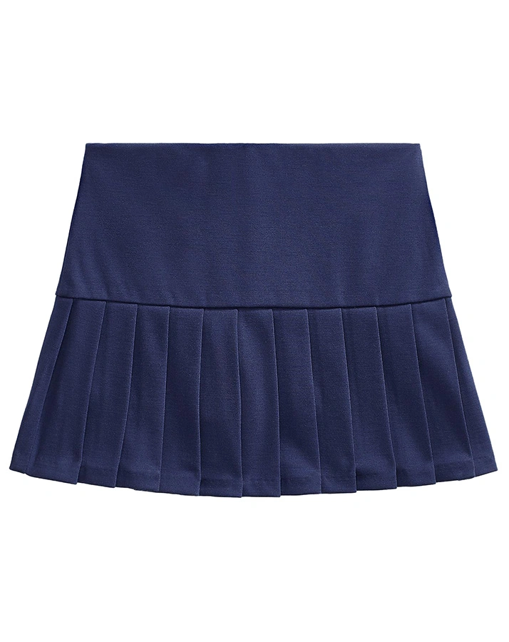 Falten-Rock PLEATED PONTE in french navy