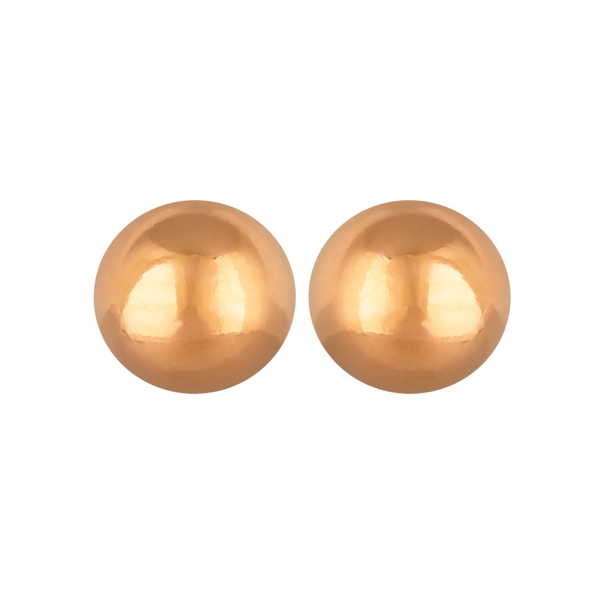 Boucles d'oreille acier rose boule 4MM