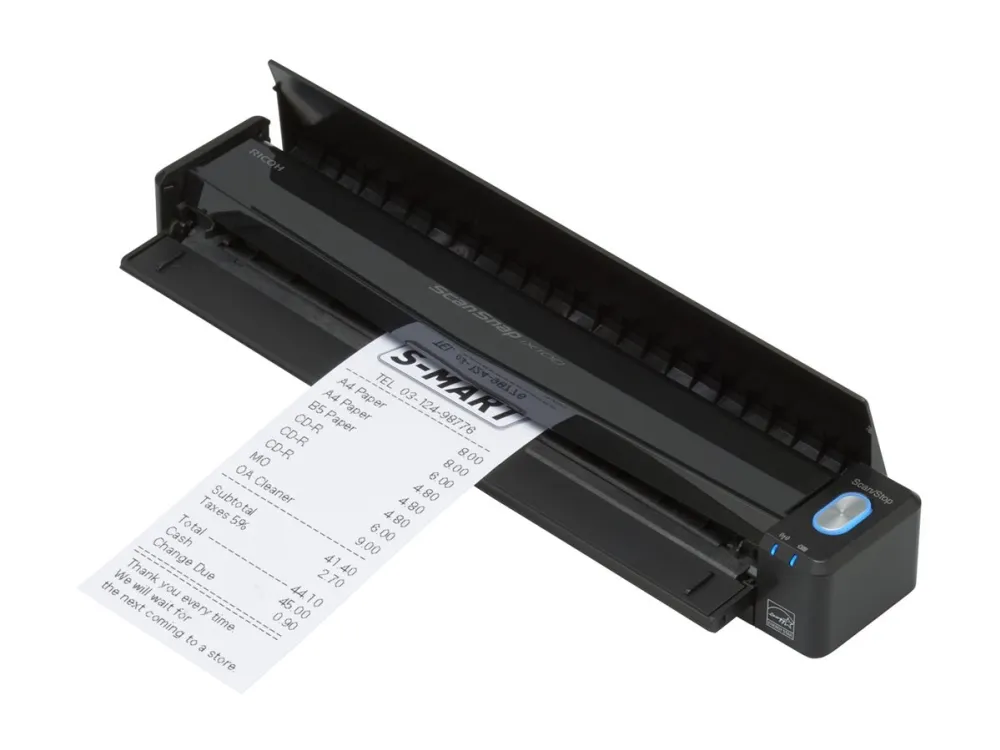 Ricoh ScanSnap iX100 - Scanner med papirfødning - Contact Image Sensor (CIS) - 216 x 863 mm - 600 dpi x 600 dpi - USB 2.0, Wi-Fi