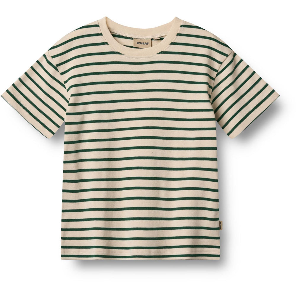 Køb Wheat Green Stripe T-shirt S/S Fabian