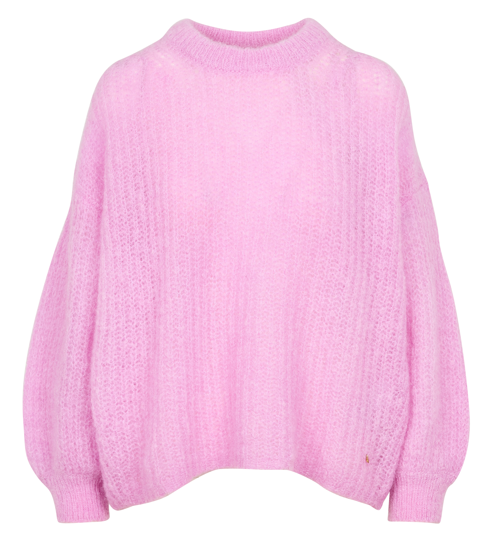 BURMA - Pull col rond oversize en laine mélangée | Rose