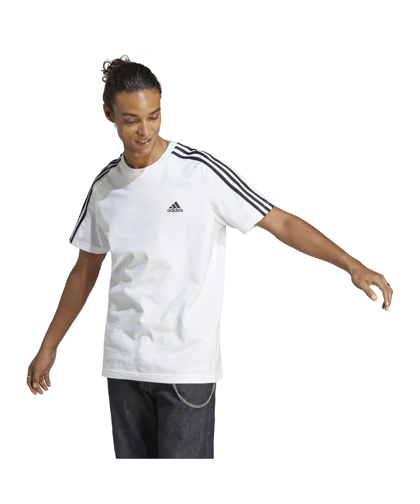 adidas 3S T-Shirt Weiss Schwarz