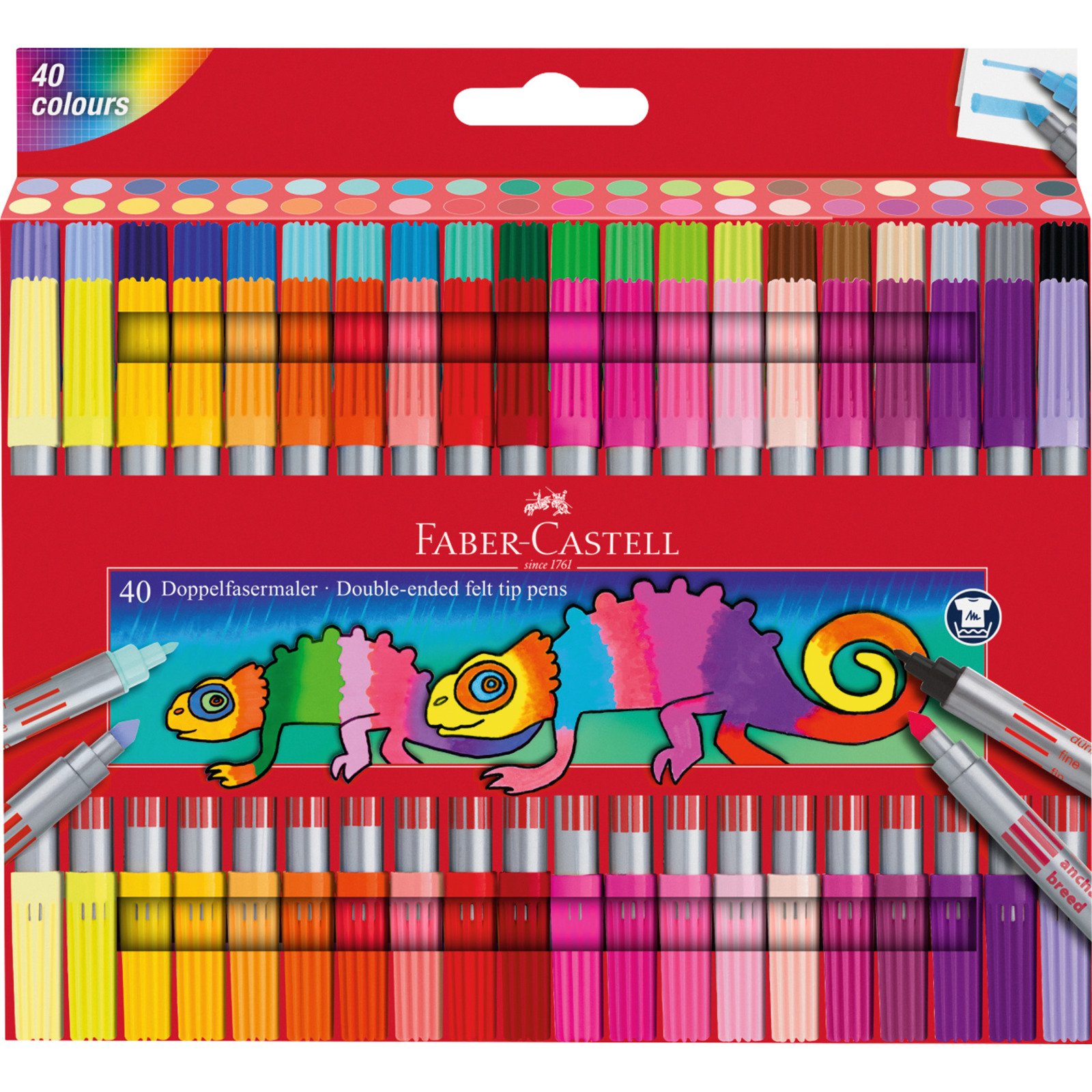 Faber-Castell Doppelfasermaler, 40 Stück