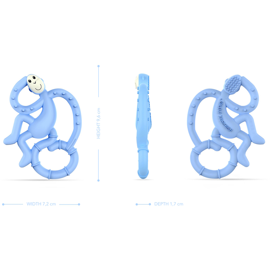 MATCHSTICK MONKEY™ Beißring Affe mini hellblau
