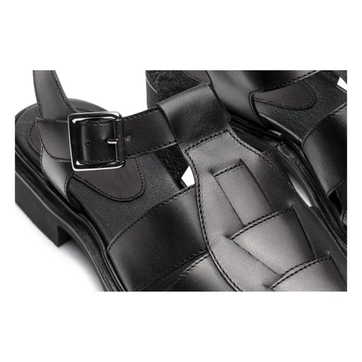 Paraboot Sandales Iberis Lisse | Noir