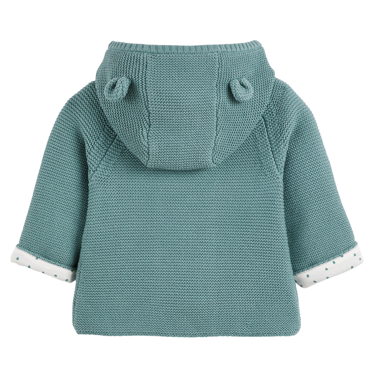 LA REDOUTE COLLECTIONS<br>Cardigã com capuz em tricô grosso, forrado em malha