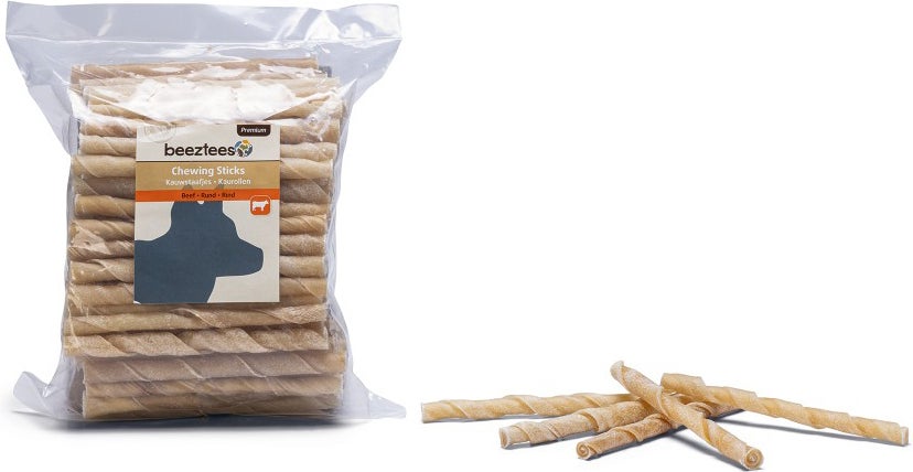 Beeztees hondensnack kauwstaafjes rund 9/10 mm 100 stuks