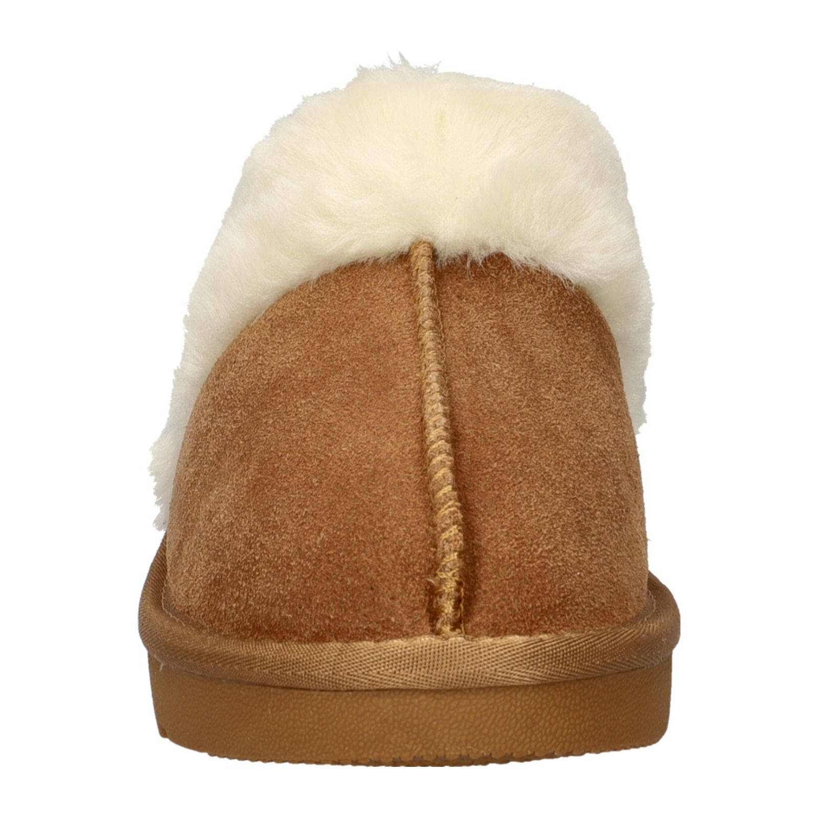 Nelson Home suède pantoffels cognac