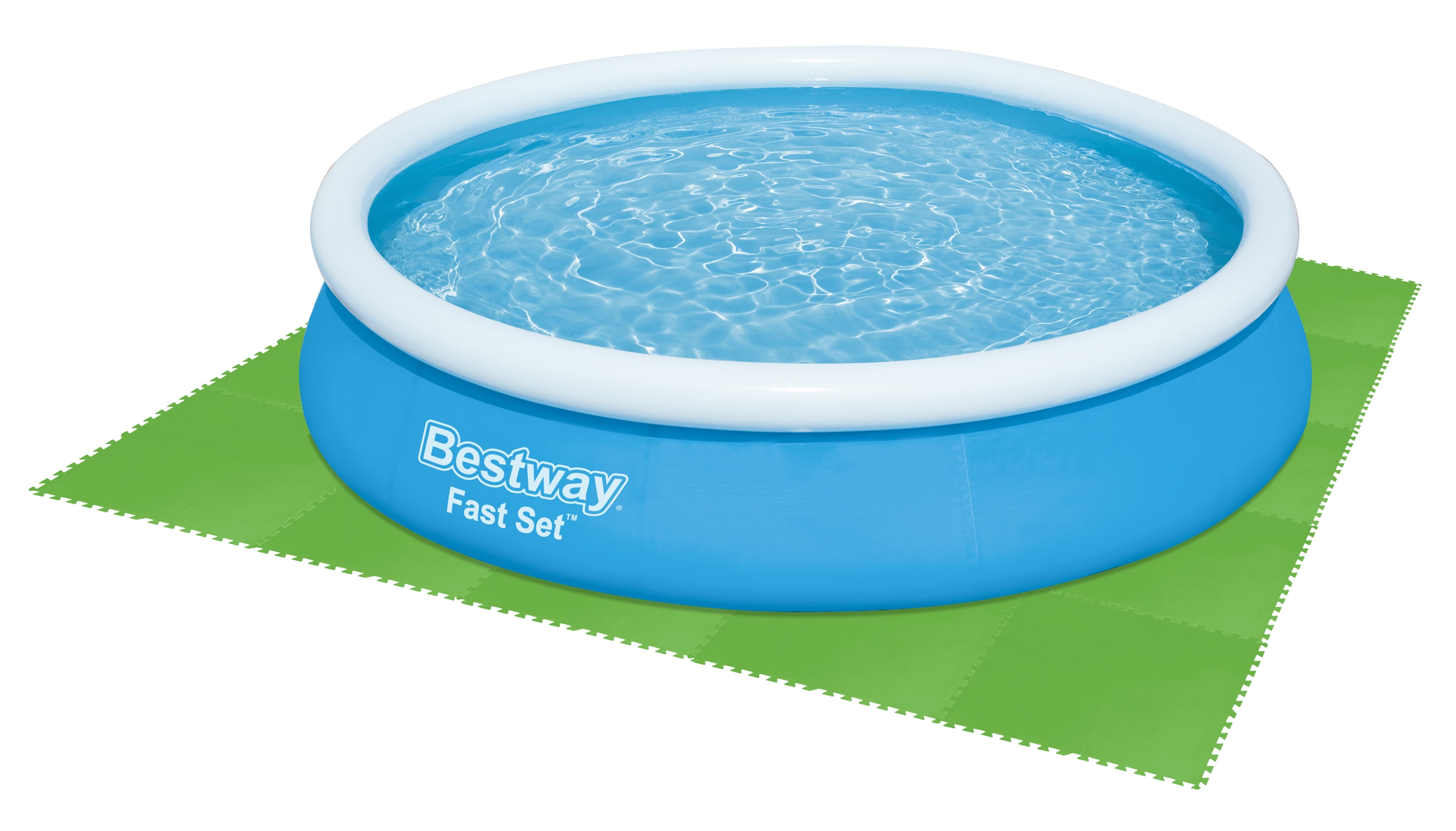 Pool Bodenschutz Fliesen grün 9er Set 78 x 78 cm